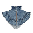 BLUE A 80'S GIRL COLLAR SCARF