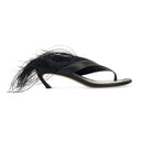 BLACK SWING SANDALS WITH FEATHER-45MM PUMPS
