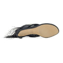 BLACK SWING SANDALS WITH FEATHER-45MM PUMPS