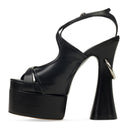 BLACK SMILE 105 PLATFORM SANDALS HEELS