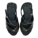 BLACK SMILE 105 PLATFORM SANDALS HEELS