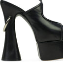 BLACK SMILE 105 PLATFORM SANDALS HEELS