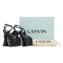 BLACK SMILE 105 PLATFORM SANDALS HEELS