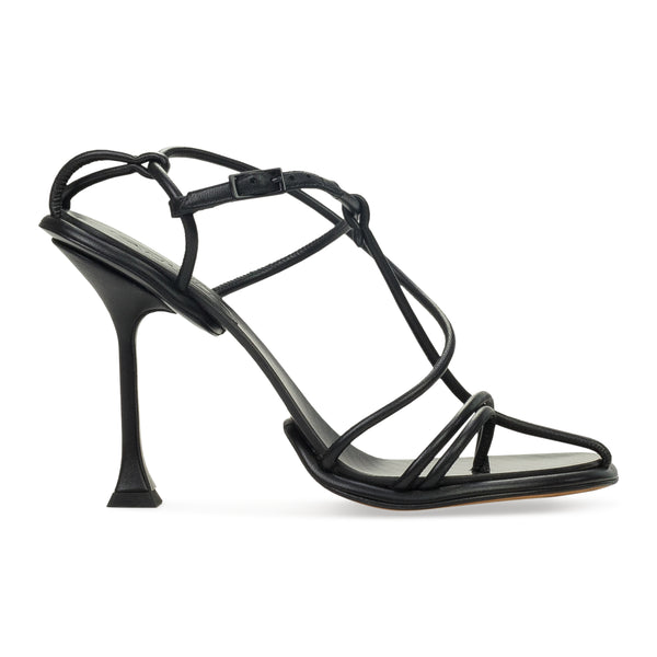 BLACK STRAPLIGHT SANDAL À TALONS 110MM HEELS