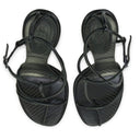 BLACK STRAPLIGHT SANDAL À TALONS 110MM HEELS