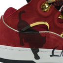 RED/GOLD CURB SNEAKERS
