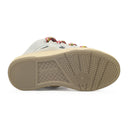 WHITE CURB MULES LOW TOP SNEAKERS
