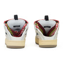 WHITE CURB MULES LOW TOP SNEAKERS