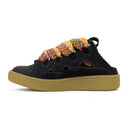 BLACK CURB MULES LOW TOP SNEAKERS