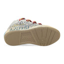 WHITE/SILVER CURB SNEAKERS