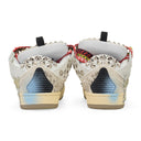 WHITE/SILVER CURB SNEAKERS