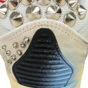 WHITE/SILVER CURB SNEAKERS