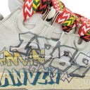 WHITE/SILVER CURB SNEAKERS