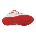 WHITE/RED CURB SNEAKERS