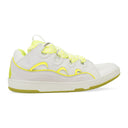 WHITE/FLOURESCENT YELLOW CURB SNEAKERS