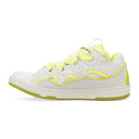WHITE/FLOURESCENT YELLOW CURB SNEAKERS