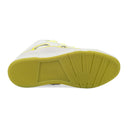 WHITE/FLOURESCENT YELLOW CURB SNEAKERS