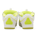 WHITE/FLOURESCENT YELLOW CURB SNEAKERS