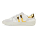 WHITE/GOLD BASKETS BASSES CLAY SNEAKERS