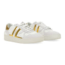 WHITE/GOLD BASKETS BASSES CLAY SNEAKERS