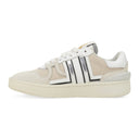 WHITE/SILVER CLAY LOW TOP SNEAKERS
