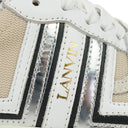 WHITE/SILVER CLAY LOW TOP SNEAKERS