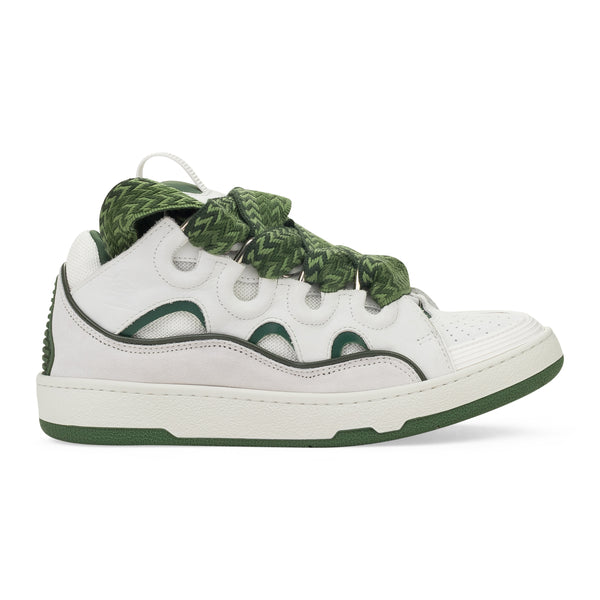 WHITE/BROWN BASKETS CURB SNEAKERS