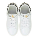 WHITE/SILVER DDB0 AVEC STUDS SNEAKERS