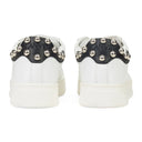 WHITE/SILVER DDB0 AVEC STUDS SNEAKERS