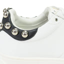 WHITE/SILVER DDB0 AVEC STUDS SNEAKERS