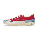 RED/MULTICOLOR MELTED LOW VULCANIZED SNEAKERS