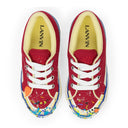 RED/MULTICOLOR MELTED LOW VULCANIZED SNEAKERS