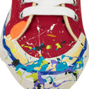 RED/MULTICOLOR MELTED LOW VULCANIZED SNEAKERS