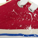 RED/MULTICOLOR MELTED LOW VULCANIZED SNEAKERS