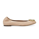 BEIGE BALLERINA AVEC MELODIE BIJOUX FLATS