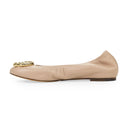 BEIGE BALLERINA AVEC MELODIE BIJOUX FLATS