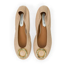 BEIGE BALLERINA AVEC MELODIE BIJOUX FLATS