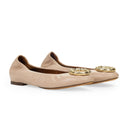 BEIGE BALLERINA AVEC MELODIE BIJOUX FLATS