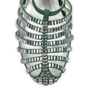 GREEN/SILVER BANANA WEDGE SANDAL 90MM HEELS