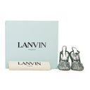 GREEN/SILVER BANANA WEDGE SANDAL 90MM HEELS
