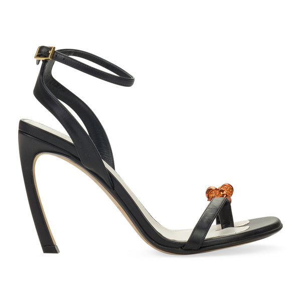 BLACK 95MM SWING SANDAL-MELODIE JEWELS HEELS