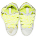 WHITE/FLOURESCENT YELLOW BASKETS CURB SNEAKERS