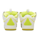WHITE/FLOURESCENT YELLOW BASKETS CURB SNEAKERS