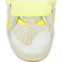 WHITE/FLOURESCENT YELLOW BASKETS CURB SNEAKERS