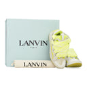 WHITE/FLOURESCENT YELLOW BASKETS CURB SNEAKERS