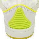 WHITE/FLOURESCENT YELLOW BASKETS CURB SNEAKERS