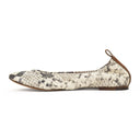 WHITE BALLERINE AVEC FAUX EXOTIQUE FLATS