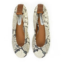 WHITE BALLERINE AVEC FAUX EXOTIQUE FLATS