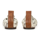 WHITE BALLERINE AVEC FAUX EXOTIQUE FLATS