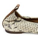 WHITE BALLERINE AVEC FAUX EXOTIQUE FLATS